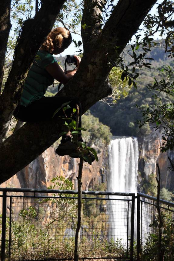 Tudo por uma boa foto! (no Salto São Francisco, em Prudentópolis - PR)